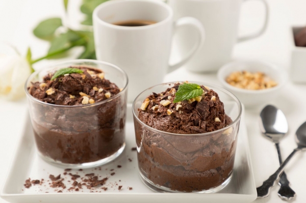 Mousse with Chocolate Flavor