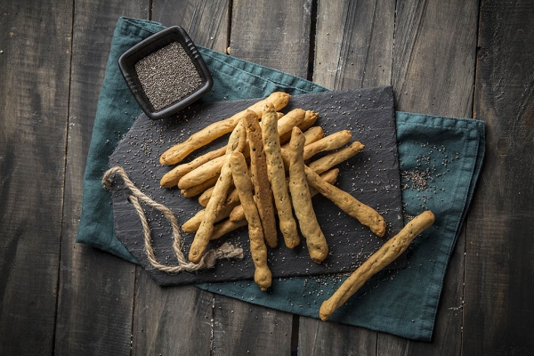 Bread Sticks with Chia Seeds